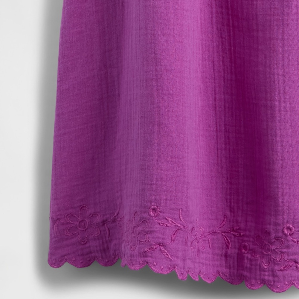 NWT GAP Cotton Gauze Embroidered Swing Dress - Picture 4 of 7